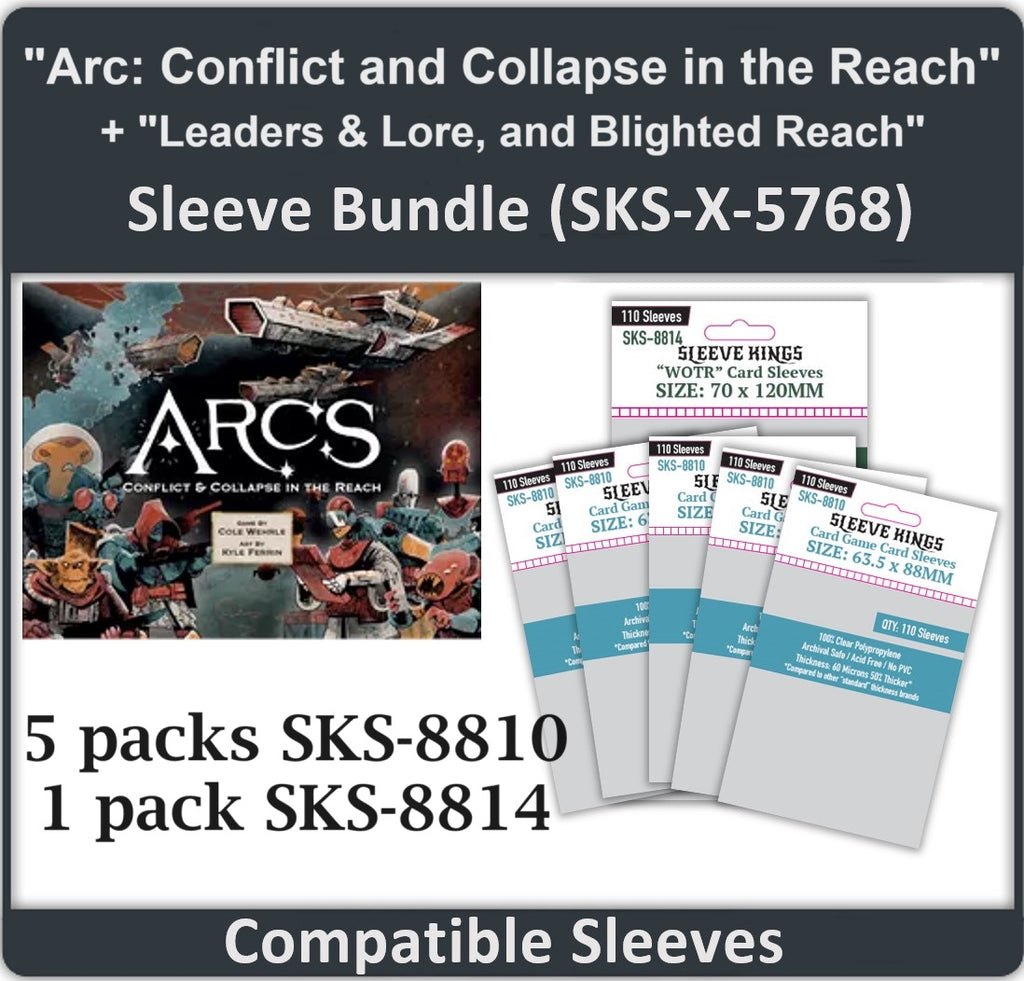 "Arcs: Conflict and Collapse in the Reach + Leaders & Lore, and Blighted Reach" Sleeves (8810 X 5 + 8814 X 1) "Arcs: Conflict and Collapse in the Reach + Leaders & Lore, and Blighted Reach" Sleeves (8810 X 5 + 8814 X 1)
