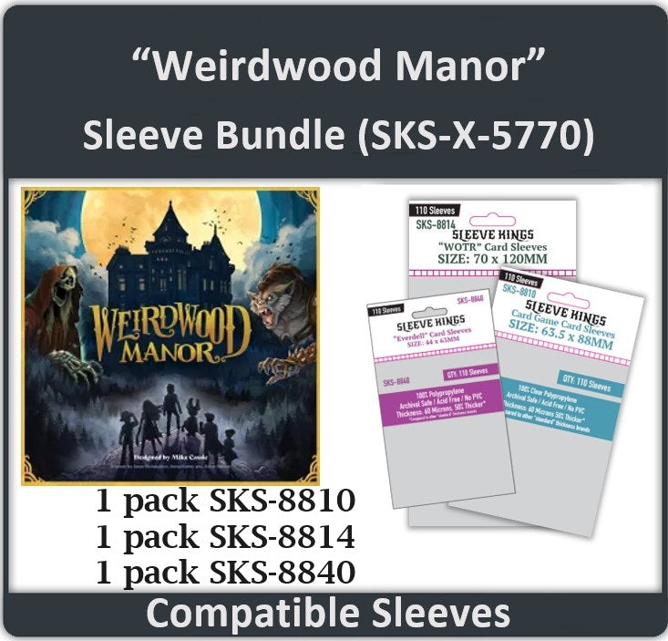 Weirdwood Manor Compatible Card Sleeve Bundle (8810 x 1, 8814 x 1, 8840 x 1) Weirdwood Manor Compatible Card Sleeve Bundle (8810 x 1, 8814 x 1, 8840 x 1)