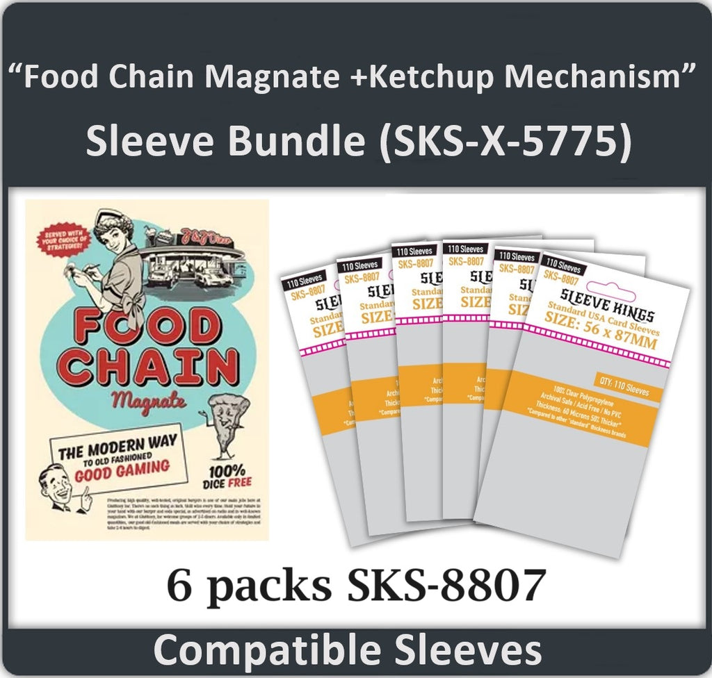 Food Chain Magnate +Ketchup Mechanism" Compatible Sleeve Bundle (8807 sleevekings Food Chain Magnate +Ketchup Mechanism" Compatible Sleeve Bundle (8807 sleevekings