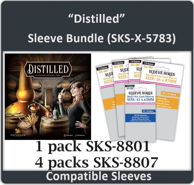 Distilled Compatible Card Sleeve Bundle (8801 x 1 + 8807 x 4) Distilled Compatible Card Sleeve Bundle (8801 x 1 + 8807 x 4)