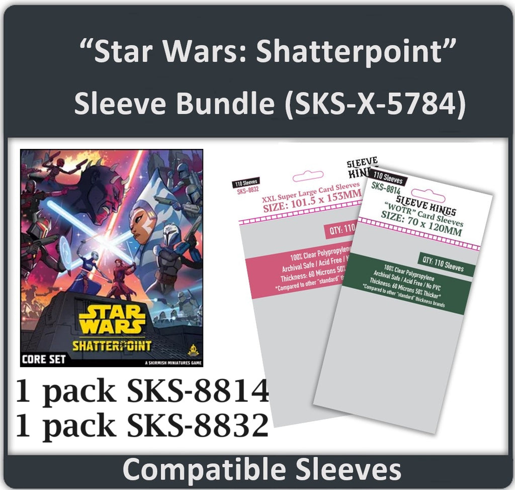 Star Wars: Shatterpoint" Compatible Card Sleeve Bundle (8814 x 1 + 88 sleevekings Star Wars: Shatterpoint" Compatible Card Sleeve Bundle (8814 x 1 + 88 sleevekings