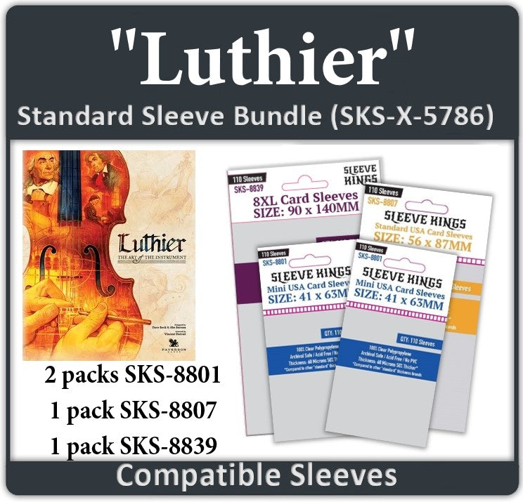 Luthier Compatible Card Sleeve Bundle (8801 x 2, 8807 x 1, 8839 x 1) Luthier Compatible Card Sleeve Bundle (8801 x 2, 8807 x 1, 8839 x 1)