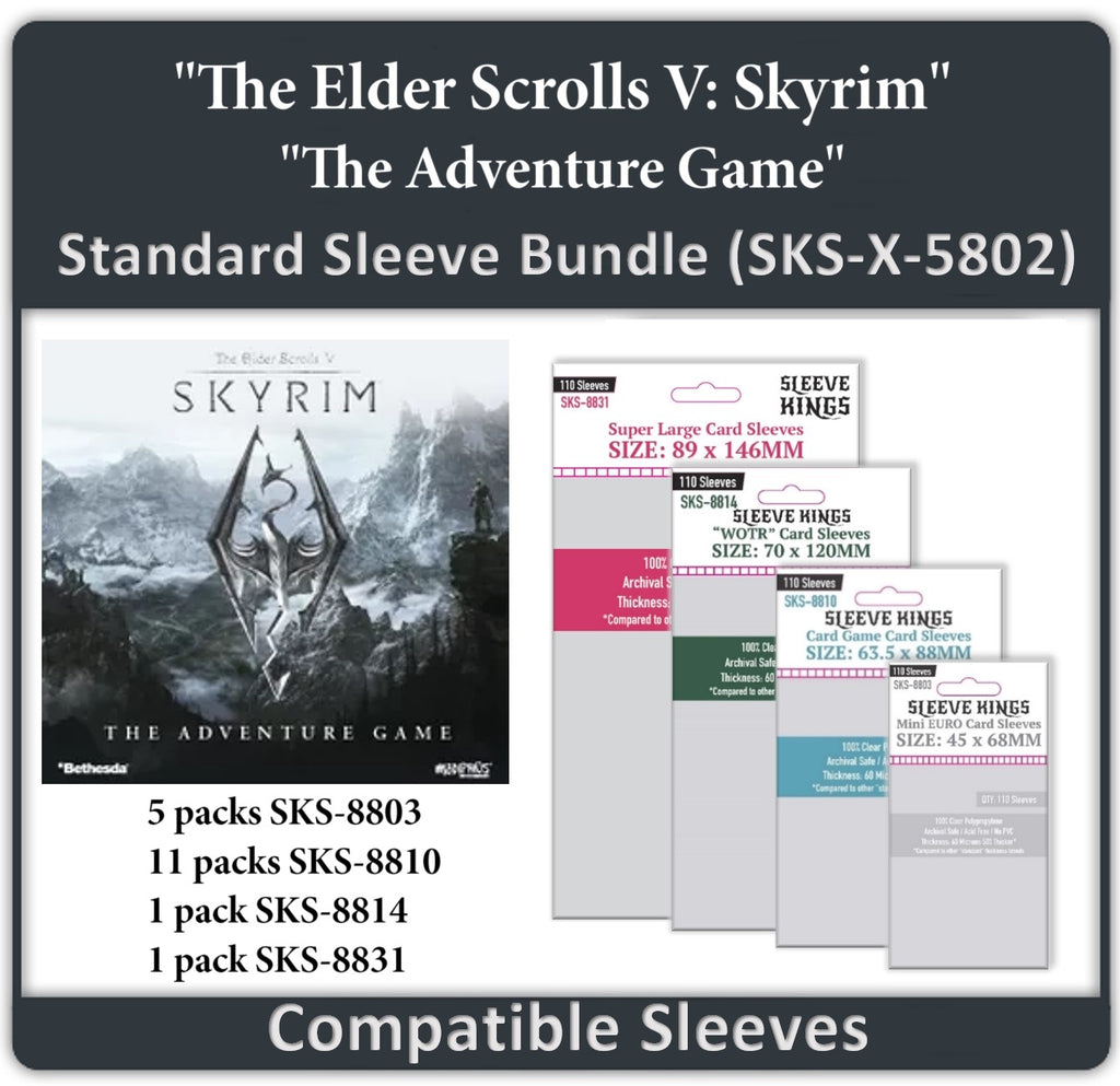 "The Elder Scrolls V: Skyrim The Adventure Game" Compatible Card Sleeve Bundle (8803 x 5, 8810 x 11, 8814 x 1, 8831 x 1) "The Elder Scrolls V: Skyrim The Adventure Game" Compatible Card Sleeve Bundle (8803 x 5, 8810 x 11, 8814 x 1, 8831 x 1)