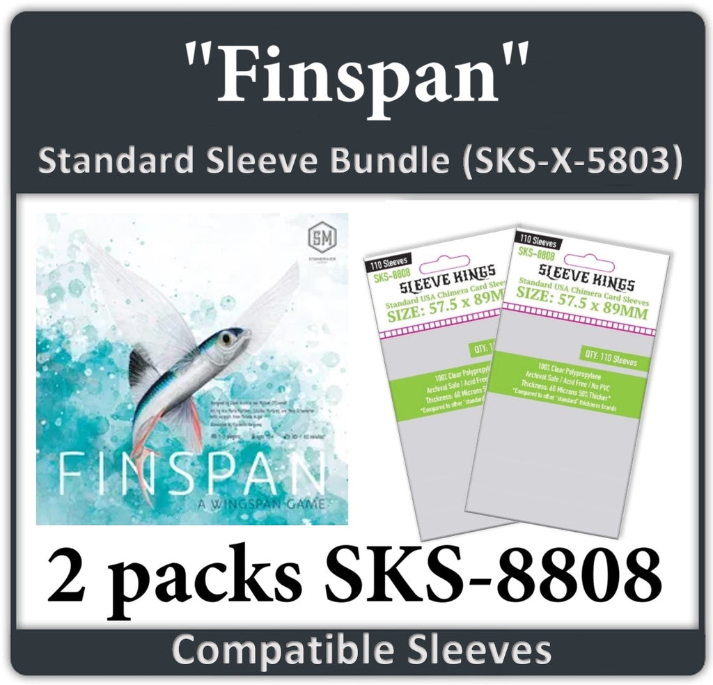 Finspan" Compatible Card Sleeve Bundle (8808 x 2) sleevekings Finspan" Compatible Card Sleeve Bundle (8808 x 2) sleevekings