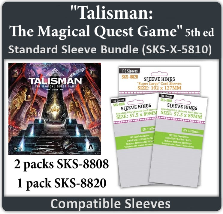 Talisman: The Magical Quest Game 5th Edition Compatible Card Sleeve Bundle (8808 X 2, 8820 X 1) Talisman: The Magical Quest Game 5th Edition Compatible Card Sleeve Bundle (8808 X 2, 8820 X 1)
