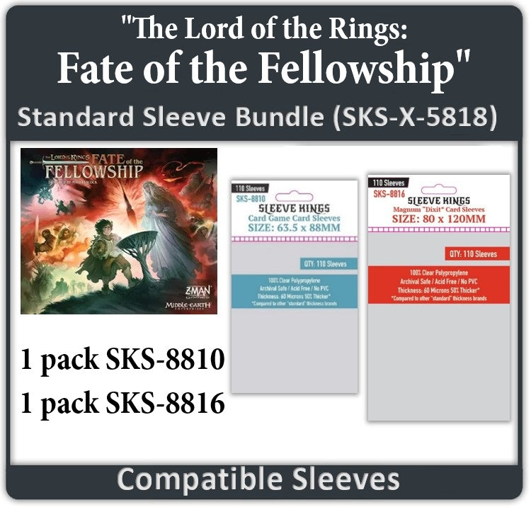 the Lord of the Rings: Fate of the Fellowship Compatible Sleeve Bundle (8810 x 1, 8816 x 1) the Lord of the Rings: Fate of the Fellowship Compatible Sleeve Bundle (8810 x 1, 8816 x 1)