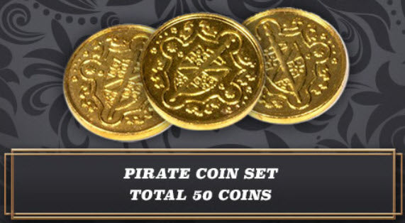 50 Metal Coin Board Game Upgrade Set (Pirate Coins)