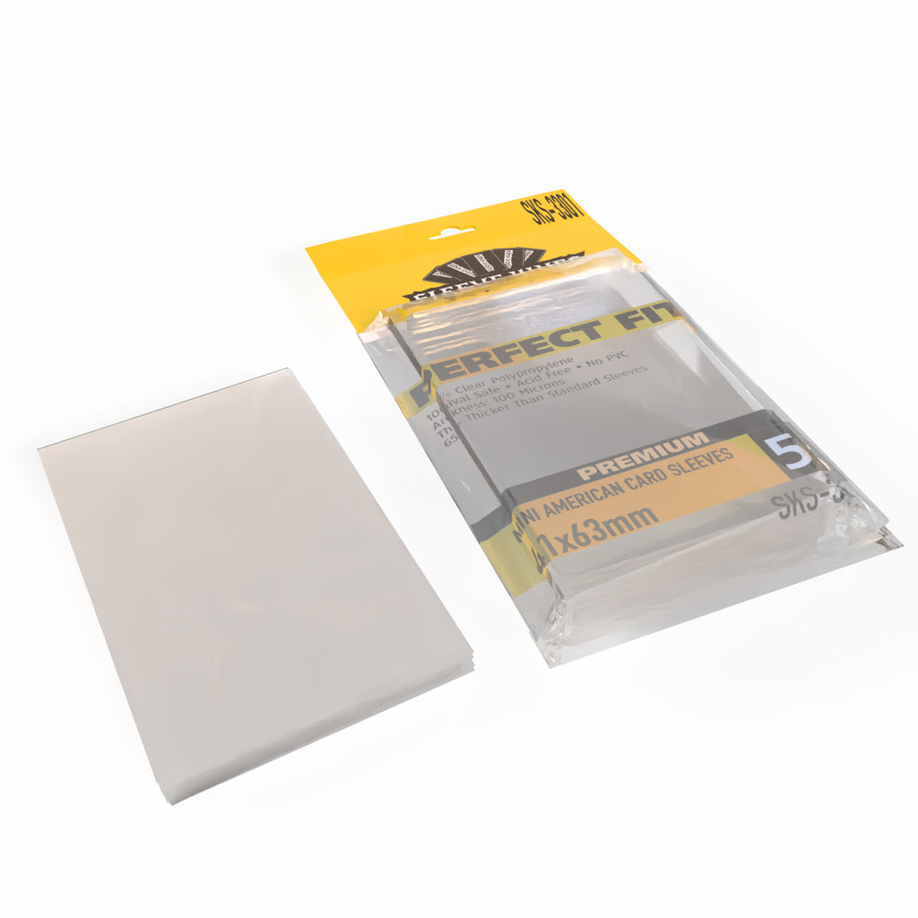 Perfect Fit Premium Mini American Card Sleeves (41x63mm) -55 Pack, 100 Microns SKS-3301 Perfect Fit Premium Mini American Card Sleeves (41x63mm) -55 Pack, 100 Microns SKS-3301