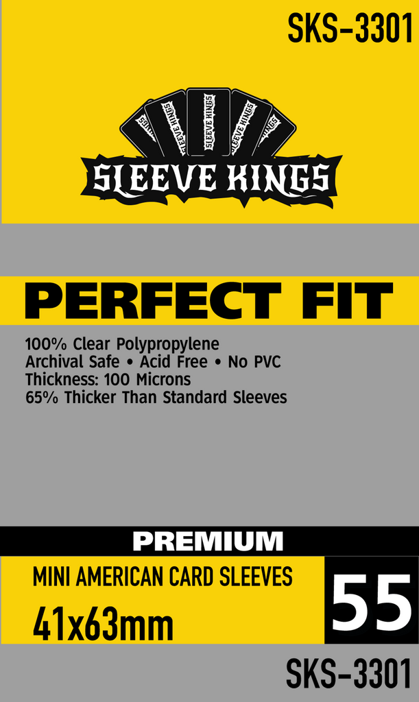 41x63mm - Perfect Fit Premium Mini American Card Sleeves (55) at Noble Knight Games 41x63mm - Perfect Fit Premium Mini American Card Sleeves (55) at Noble Knight Games