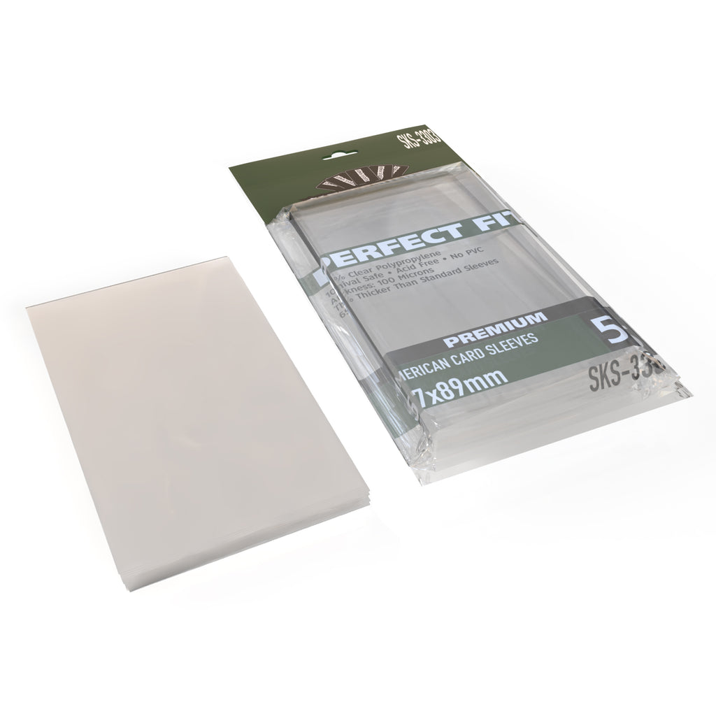Perfect Fit Premium American Card Sleeves (57x89mm) -55 Pack, 100 Microns, SKS-3303