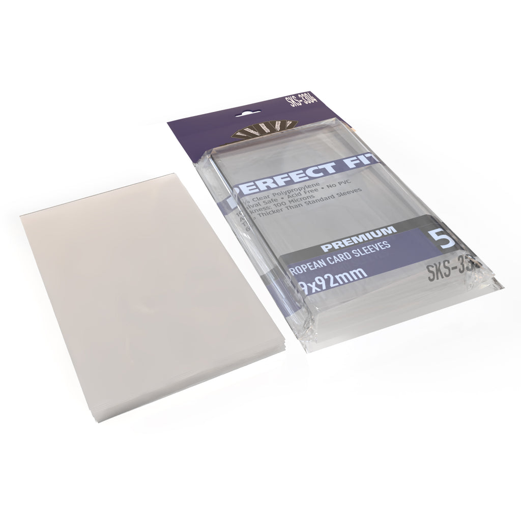 Perfect Fit Premium European Card Sleeves (59x92mm) -55 Pack, 100 Microns SKS-3304 Perfect Fit Premium European Card Sleeves (59x92mm) -55 Pack, 100 Microns SKS-3304