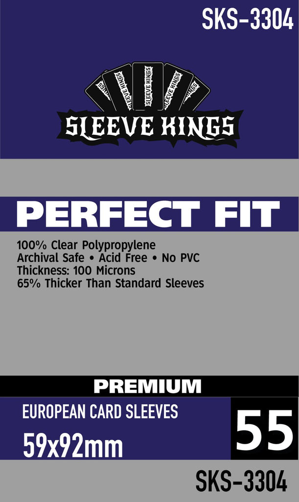 Perfect Fit Premium European Card Sleeves (59x92mm) -55 Pack, 100 Microns SKS-3304