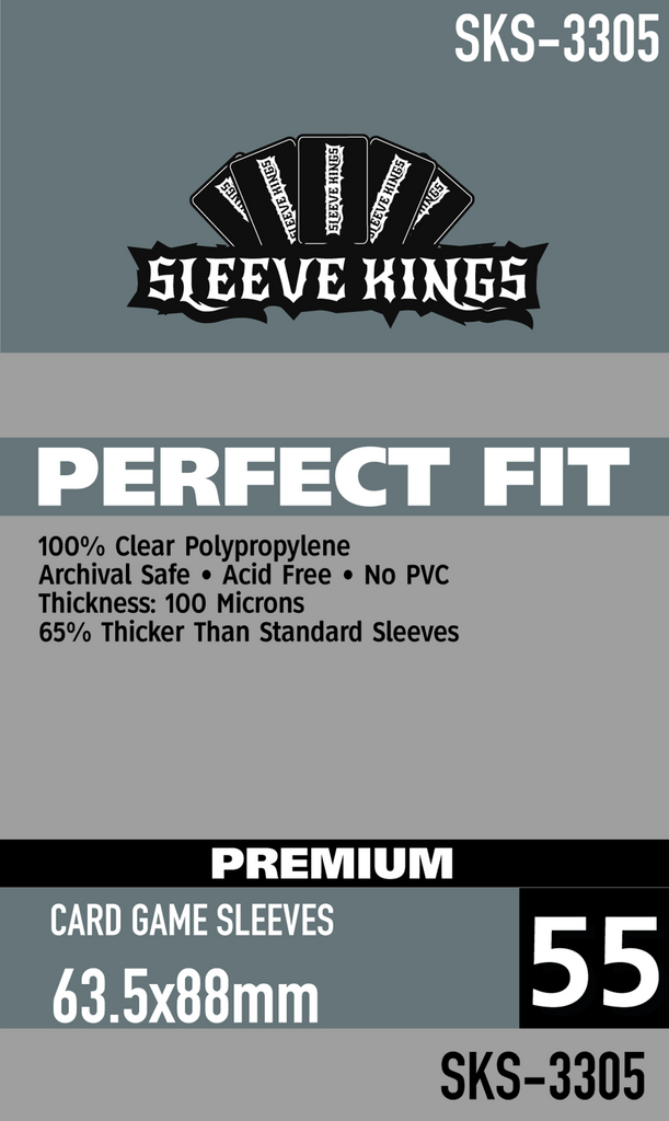 best perfect fit card sleeves Perfect Fit Premium Card Game Sleeves (63.5x88mm) -55 Pack, 100 Micron – sleevekings