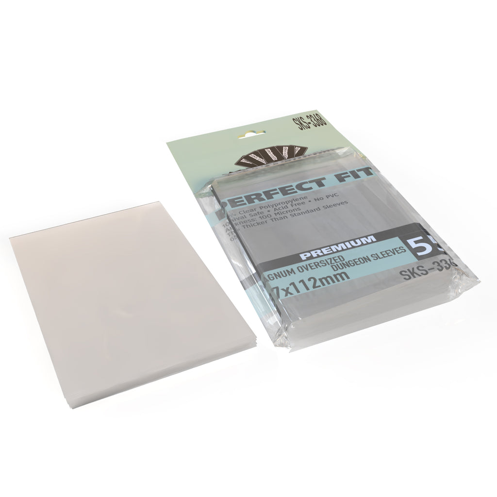 Perfect Fit Prem Mag Oversized Dungeon Sleeves: (87 X 112mm) -55 Pack 100 Microns, SKS-3368