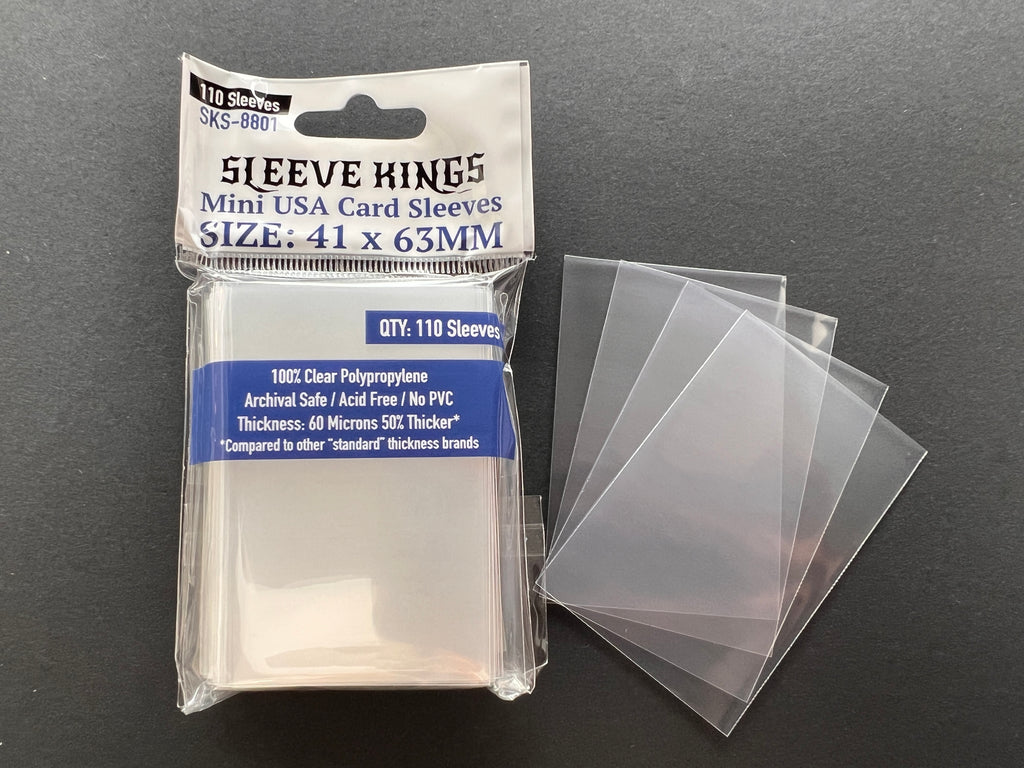 Sleeve Kings Tiny Epic Compatible Sleeves (88x125mm) - 110 Pack, 60 Microns
