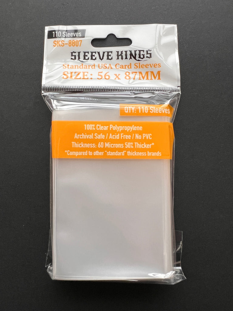 Sleeve Kings Card Sleeves: Standard USA 56x87mm, 110 / Pack Sleeve Kings Card Sleeves: Standard USA 56x87mm, 110 / Pack