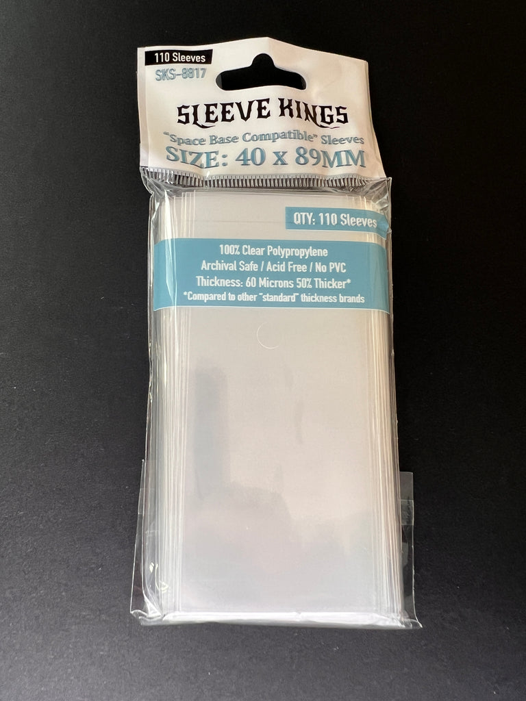 Sleeve Kings - Space Base Sleeves (40x89mm) 110 Pack Sleeve Kings - Space Base Sleeves (40x89mm) 110 Pack