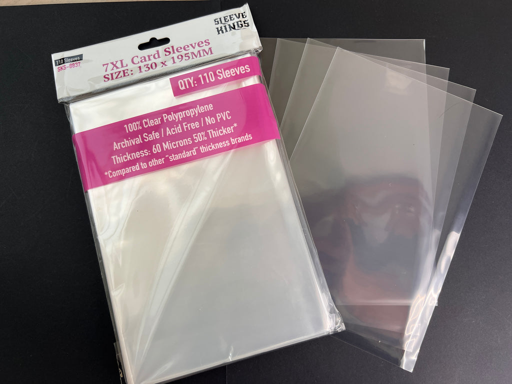 7XL Game Card Sleeves (130x195mm) 110 Pack, 60 Micron, SKS-8837 sleevekings 7XL Game Card Sleeves (130x195mm) 110 Pack, 60 Micron, SKS-8837 sleevekings