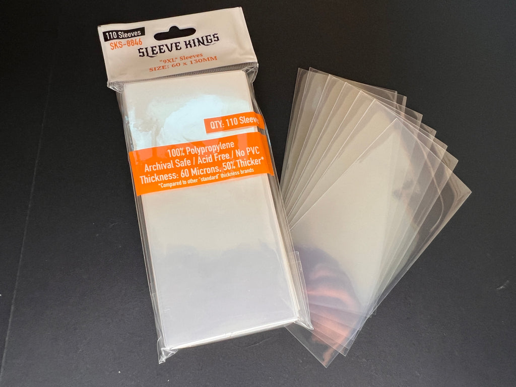 Sleeve Kings 9XL Sleeves (60x130mm/110 per Pack) Sleeve Kings 9XL Sleeves (60x130mm/110 per Pack)