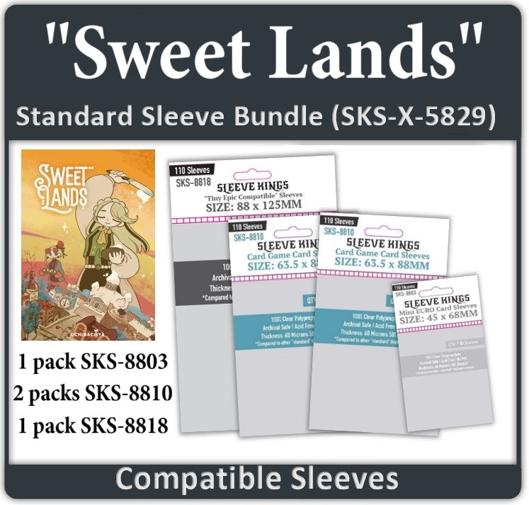 Sweet Lands Compatible Card Sleeve Bundle (8803 x 1, 8810 x 2, 8818 x 1)
