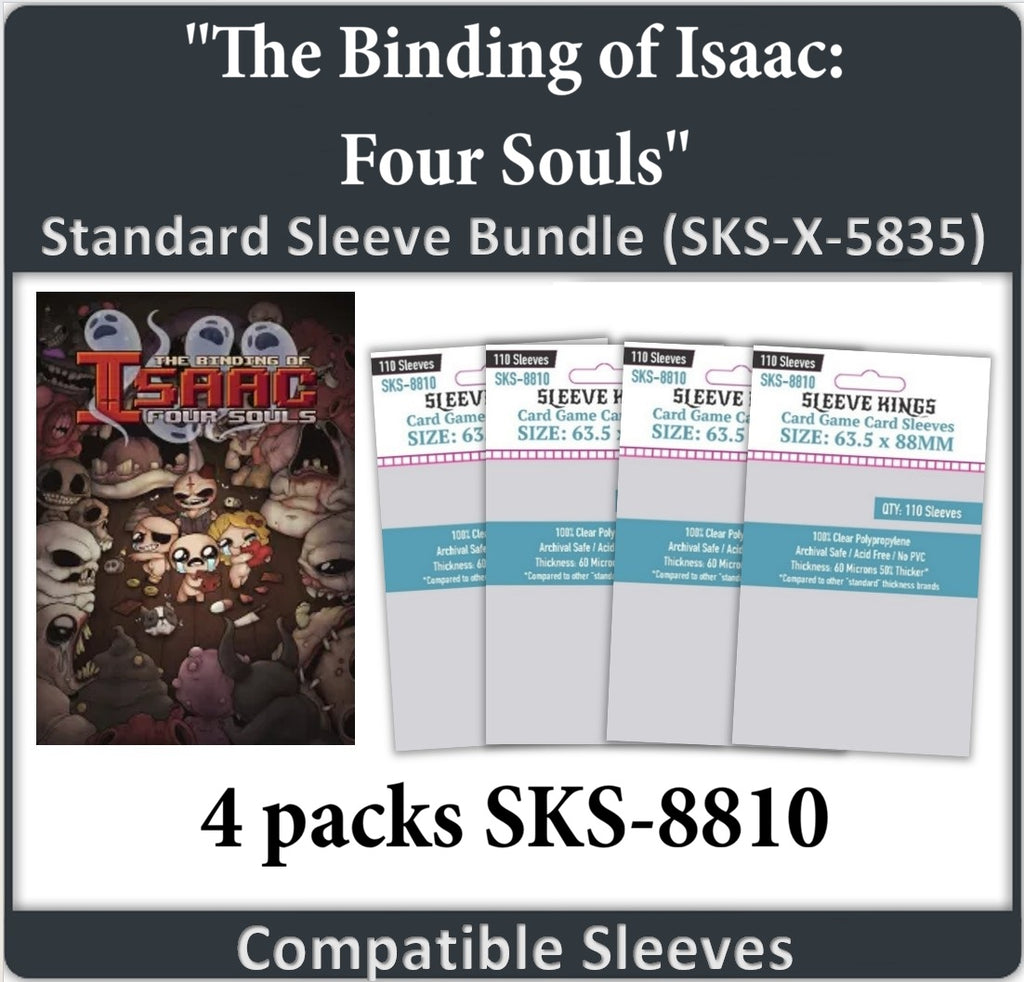 binding of isaac card sleeves The Binding of Isaac: Four Souls Requiem Card Sleeve Kit Boardgame Protectors