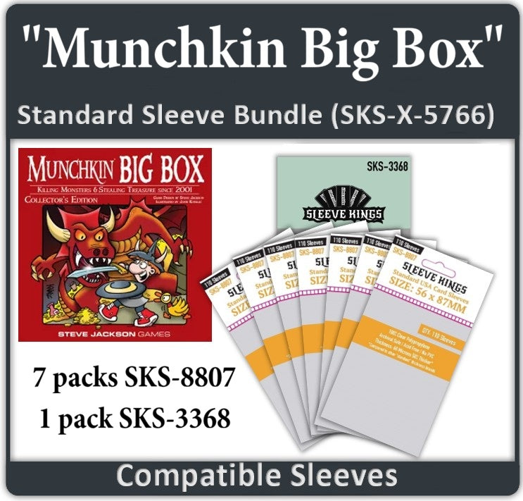 Munchkin Big Box Compatible Card Sleeve Bundle (8807 x 7 + 3368 x 1) Munchkin Big Box Compatible Card Sleeve Bundle (8807 x 7 + 3368 x 1)