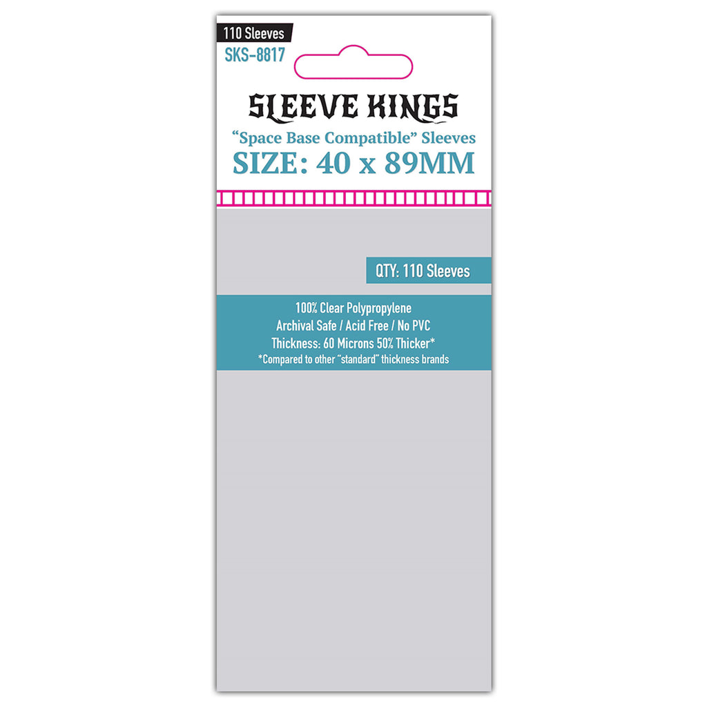 space base card sleeves "Space Base" Compatible Card Sleeves (40x89mm) 110 Pack, 60 Micron, SKS-8817