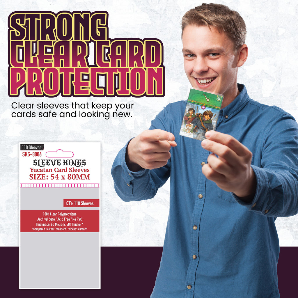 54x80 card sleeves Sleeve Kings Card Sleeves: Yucatan (54x80mm, 110 Count)