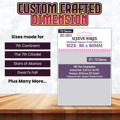 80mm x 80mm card sleeves Medium Square Card Sleeves (80x80mm) 110 Pack, 60 Micron, SKS-8815 –  sleevekings