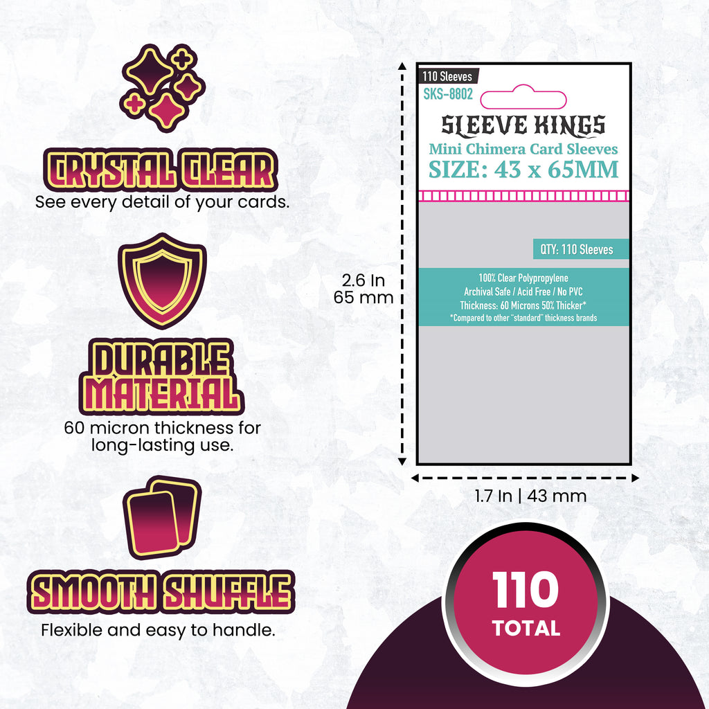 65mm x 90mm card sleeves 65x90mm Standard Card Sleeve -100 pack, Thick Sleeves (SWN-510) –  SwanPanasia Sleeves