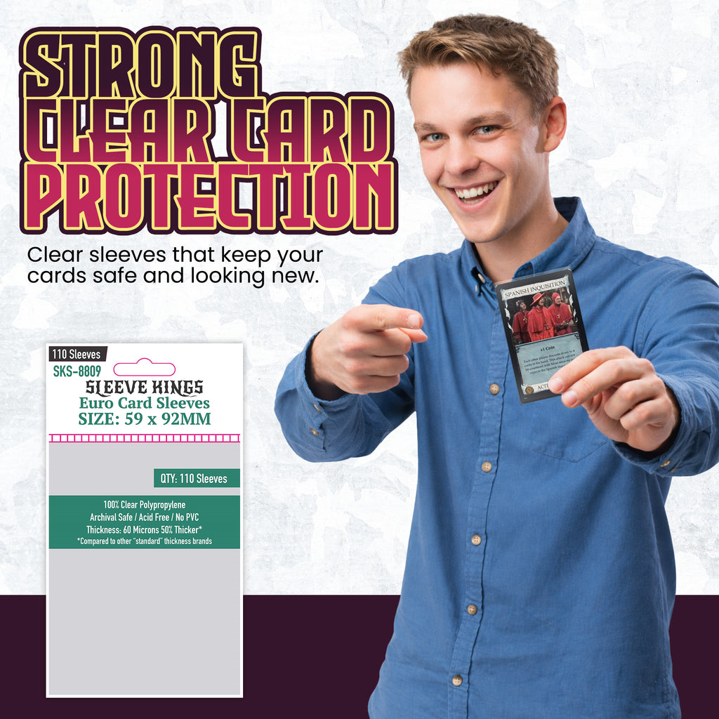 new card sleeve cards Sleeve Kings Euro Card Sleeves (59x92mm)