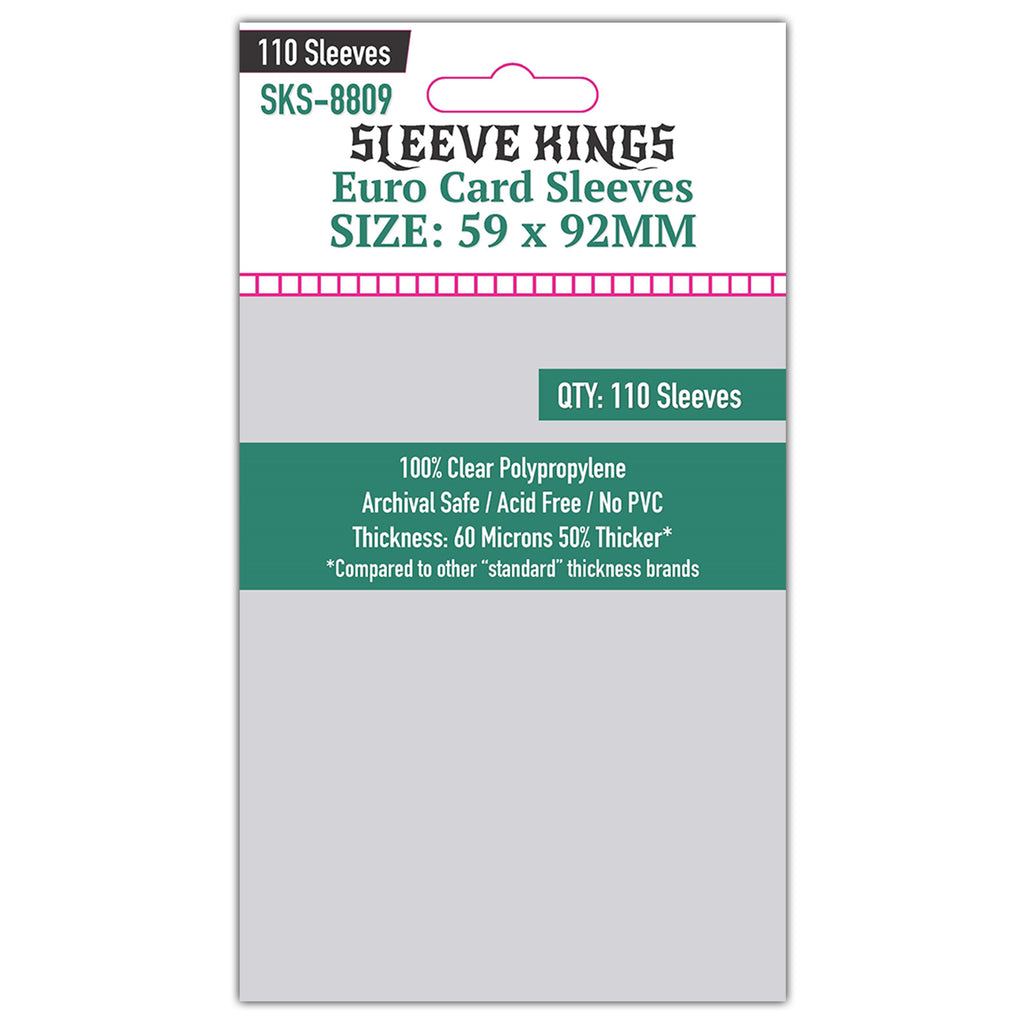 Sleeve Kings Card Sleeves: Euro 59x92mm, 110 / Pack