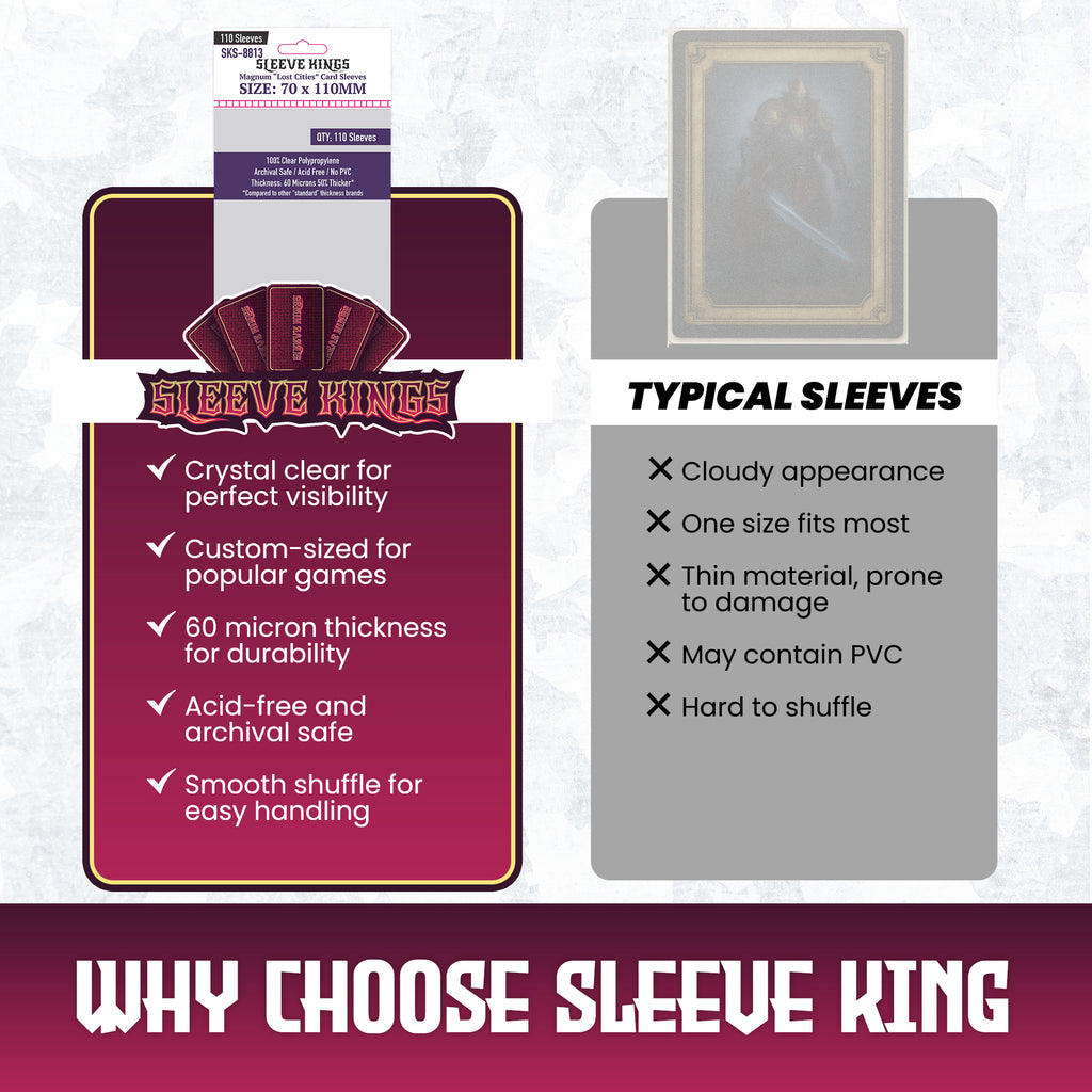 cursed city card sleeves Lost Cities Compatible Card Sleeves