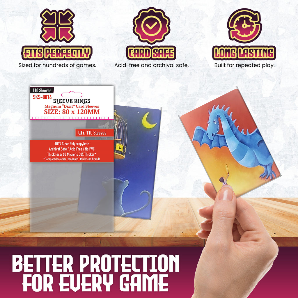 80 x 120 card sleeves Dixit Compatible Sleeve Bundle