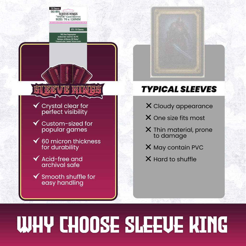WOTR" Card Sleeves (70x120mm) 110 Pack, 60 Micron, SKS-8814  sleevekings