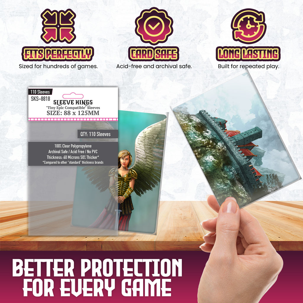 epic card game sleeves Tiny Epic Compatible Card Sleeves