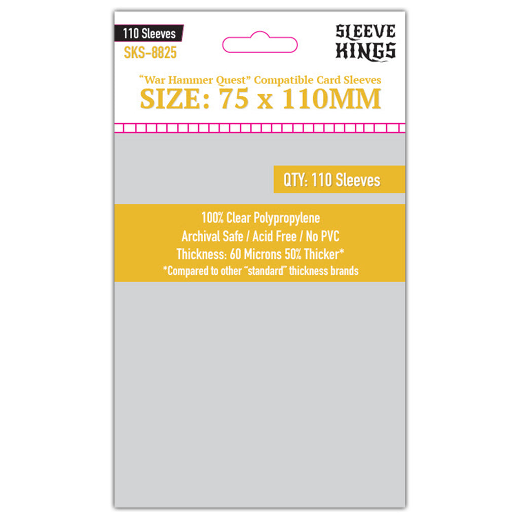 warhammer quest card game sleeves "War Hammer Quest" Compatible Sleeves (75x110mm) 110 Pack, 60 Micron, SKS-8825