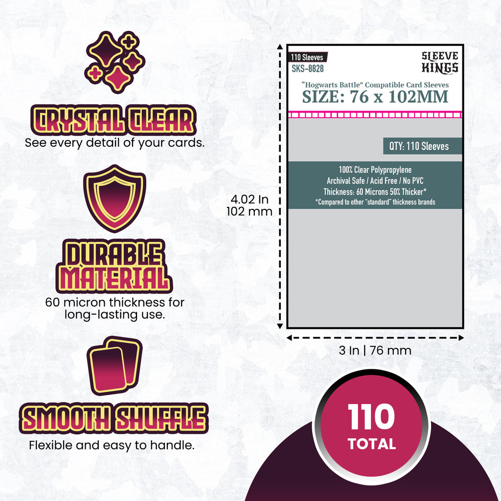 Sleeve Kings Hogwarts Battle Large Sleeves (76x102mm)