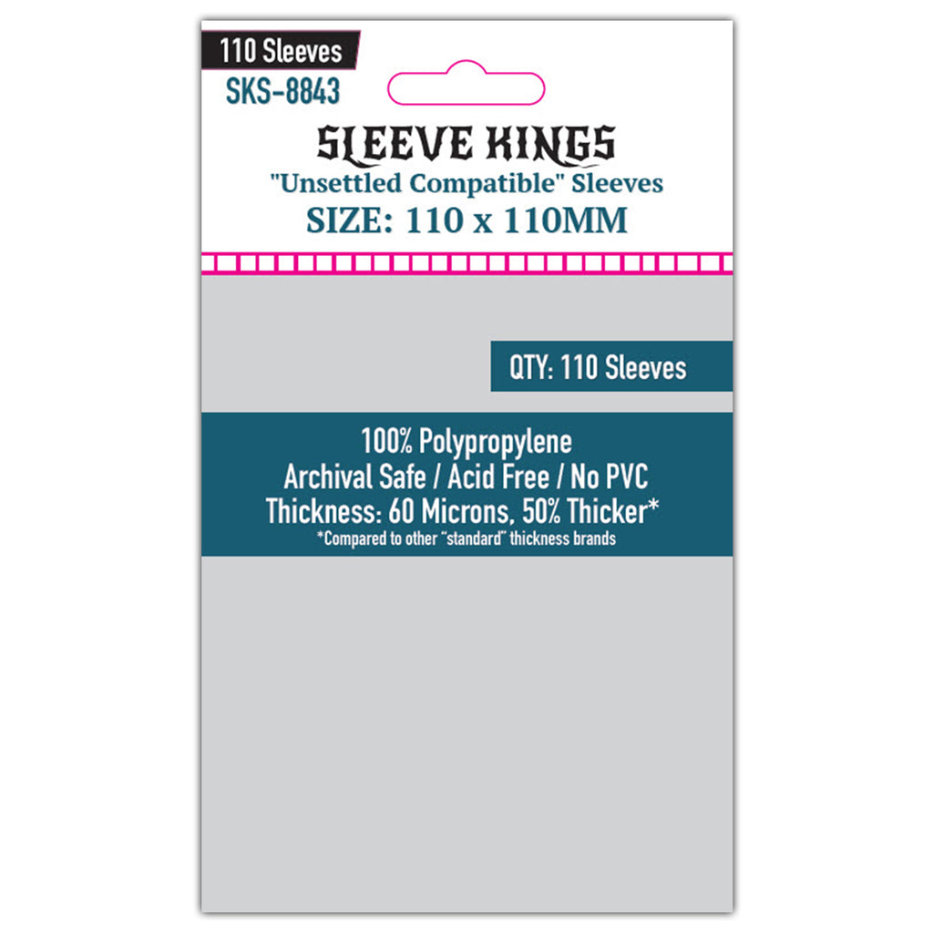sleeve kings card sleeves review and depending on the type of person you are you will either use them sparingly or in every game you own 110 x Unsettled Compatible Sleeves