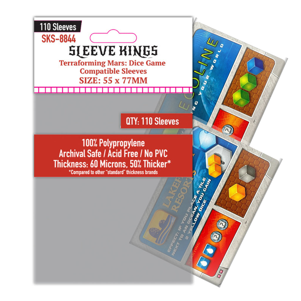 terraforming mars card sleeve size Terraforming Mars: Dice Game" Compatible Card Sleeves (55x77mm) 110 P – sleevekings
