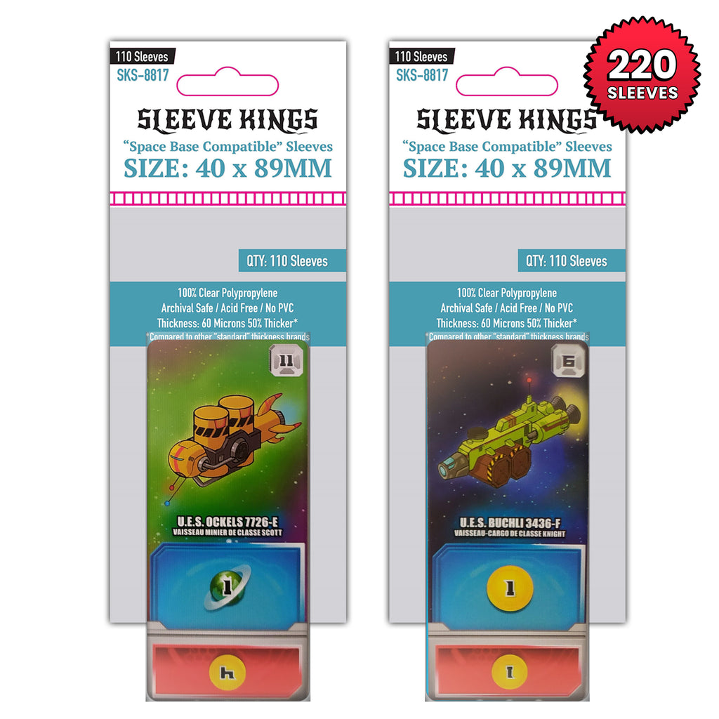 space base card sleeves "Space Base" Compatible Sleeve Bundle (8817 X 2)