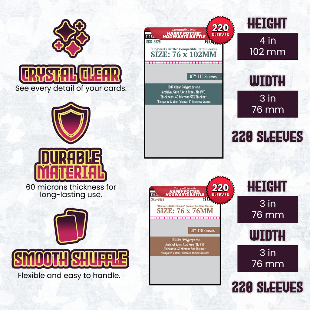 harry potter card sleeves Harry Potter Hogwarts Battle Card Sleeves I'm Board! Games & Family Fun