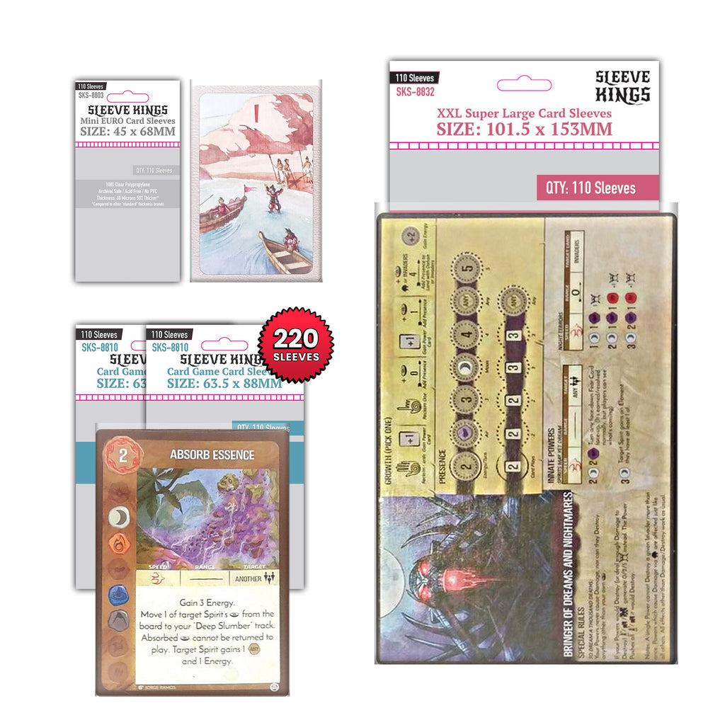 spirit island card sleeves Accessories - Product Information no challenge to these rights is expressed or implied Sleeve Kings - Sleeve Bundle