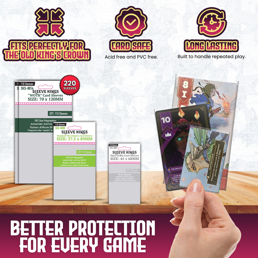 The Old King's Crown Compatible Card Sleeve Bundle (8803 x 1, 8808 x 1, 8814 x 1)