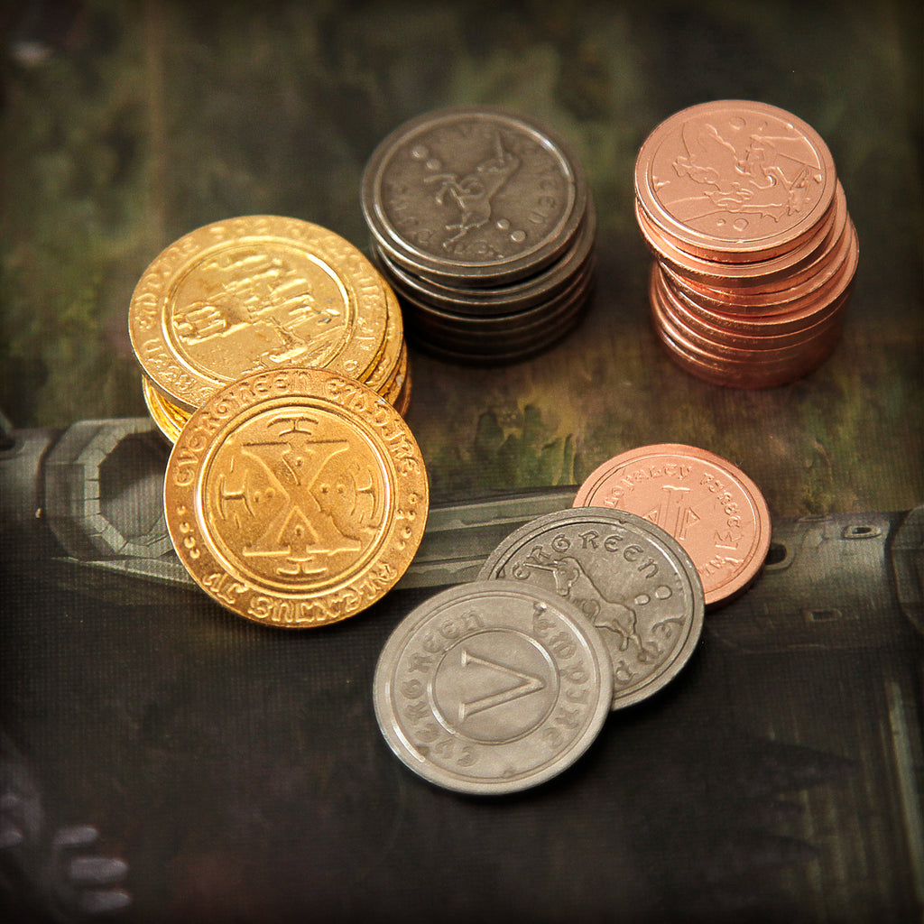 Set of 10 Gold LARP Coins