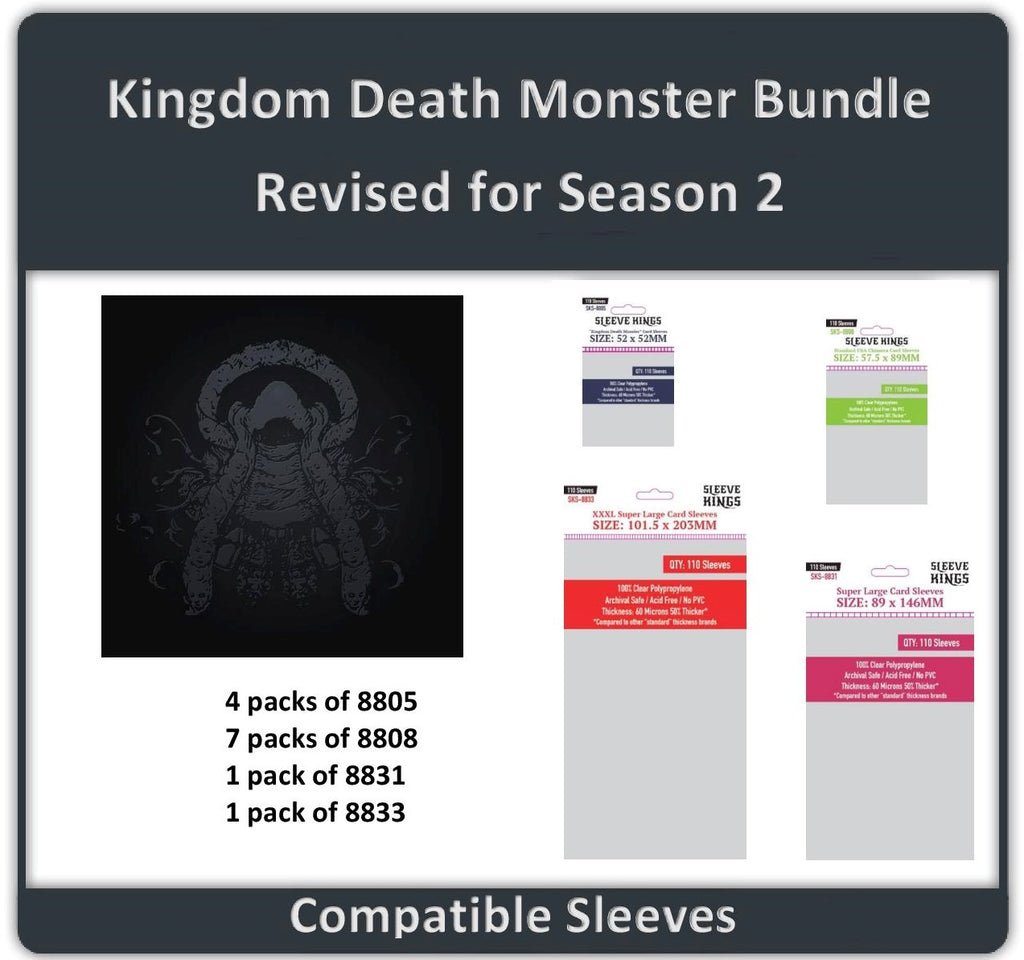 "Kingdom Death: Monster" Compatible Sleeve Bundle (8805 X 4 + 8808 X 7 + 8831 X 1 + 8833 X 1)