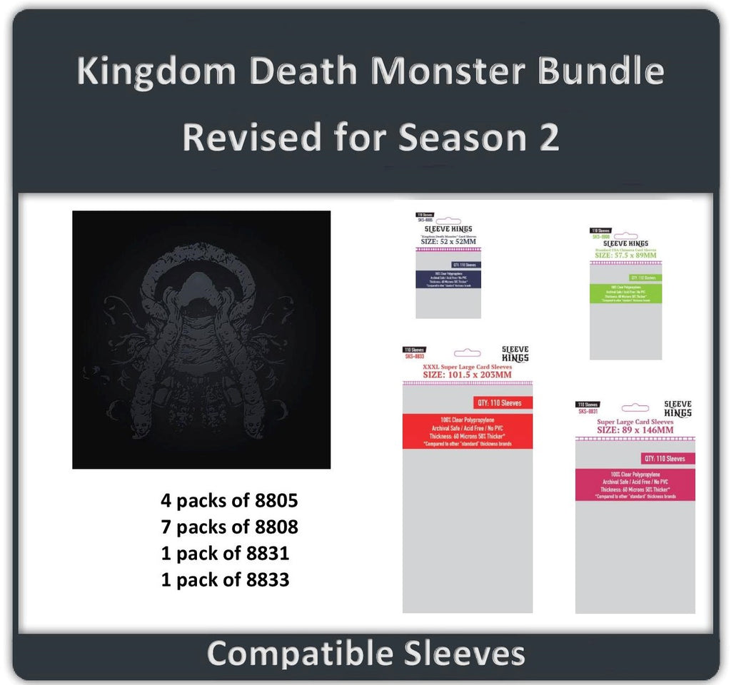 Kingdom Death: Monster Compatible Sleeve Bundle - Sleeve Kings Kingdom Death: Monster Compatible Sleeve Bundle - Sleeve Kings