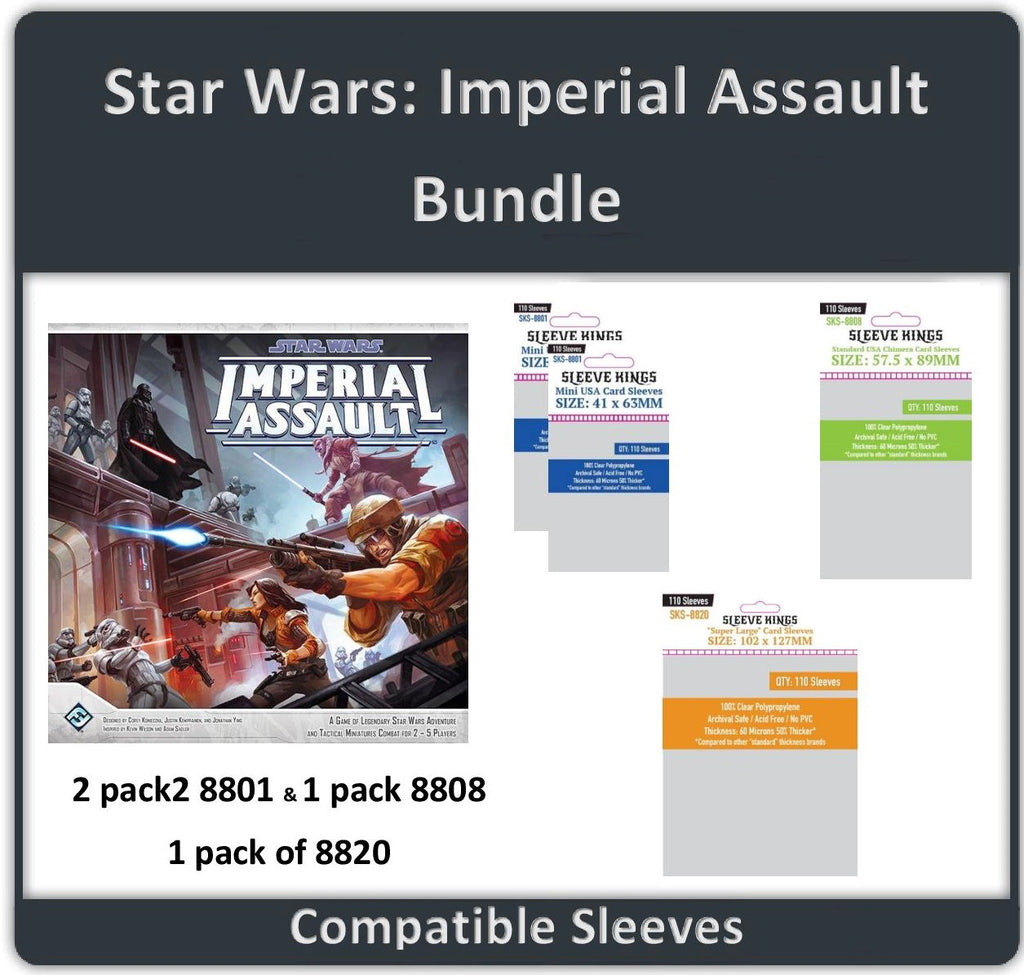 "Star Wars: Imperial Assault" Compatible Sleeve Bundle (8801 X 2 + 8808 X 1 + 8820 X 1) "Star Wars: Imperial Assault" Compatible Sleeve Bundle (8801 X 2 + 8808 X 1 + 8820 X 1)