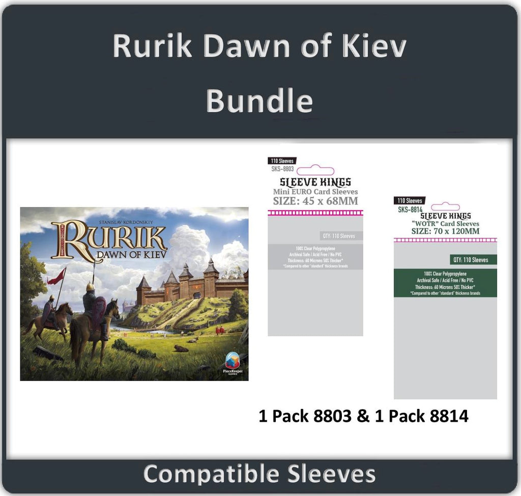 horse card sleeves Rurik: Dawn of Kiev Compatible Sleeve Bundle (8803 X 1 + 8814 X 1)
