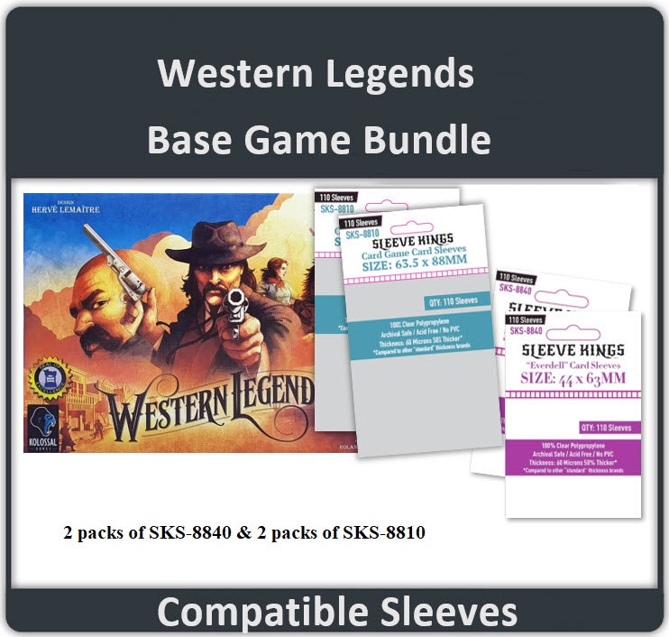 "Western Legends" Base Game Compatible Sleeve Bundle (8810 X 2 + 8840 X 2)